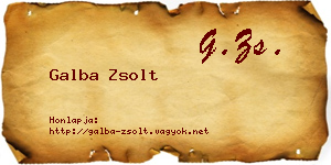 Galba Zsolt névjegykártya